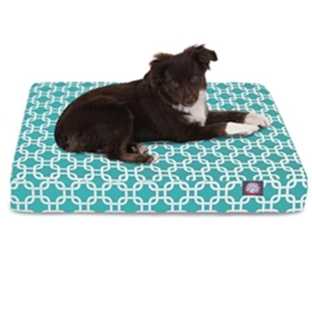 MAJESTIC PET Teal Links Small Orthopedic Memory Foam Rectangle Dog Bed 78899551236